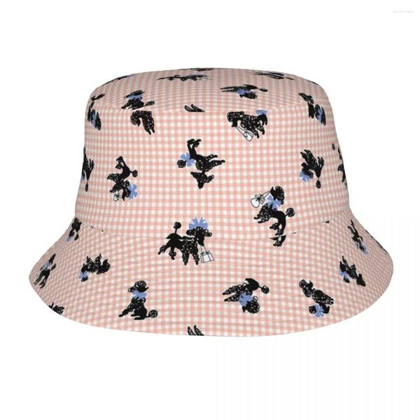 Bérets Street Cartoon Romantique Mignon Caniche Bob Chapeau Femme Léger Randonnée Chien Amant Pêche Pêcheur Casquettes Été Plage Chapeaux