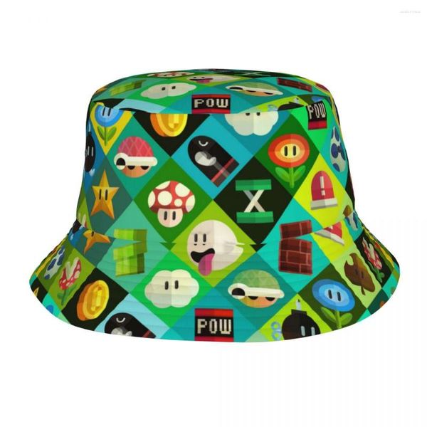 Boinas Street Gamer 3D Bucket Hat Unisex Packable Outdoor Kids Video Games Cool Fishing Beach Hatwear