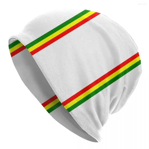 Bérets Streetwear hiver chaud femmes hommes tricot chapeau adulte unisexe Rasta rayure couleur Skullies bonnets casquettes jamaïcain Bonnet chapeaux