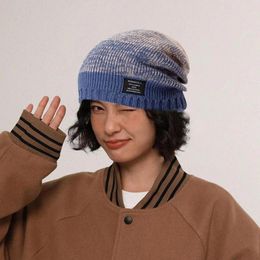 Bérets Bonnet extensible Chapeau Doublure polaire tricoté confortable élégant unisexe chapeaux avec pour l'automne hiver haute