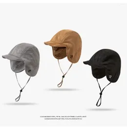 Berets suède lei feng hoed duurzaam ademende zachte Koreaanse versie van Keep Warm en Prevent Cold Flying