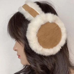 Bérets en daim en peluche, couvre-oreilles épais et mignons, coupe-vent d'hiver, couverture pliable pour étudiant