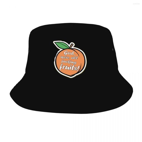 Boinas de verano una liga de su propio sombrero de cubo para Mujeres Hombres melocotones béisbol película Streetwear plegable Bob pescador sombreros Panamá