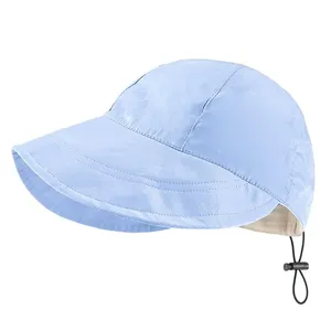 Bérets été réglable pliable large bord pêcheur casquette plage chapeau de soleil seau