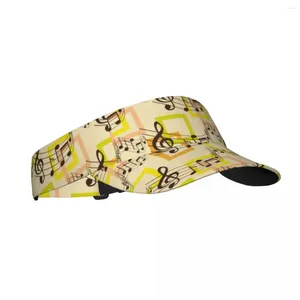 Bérets Summer Air Sun Hat Abstract Music Note Treble Clef Visor Protection UV Sports Tennis Golf Running Sunscreen Cap