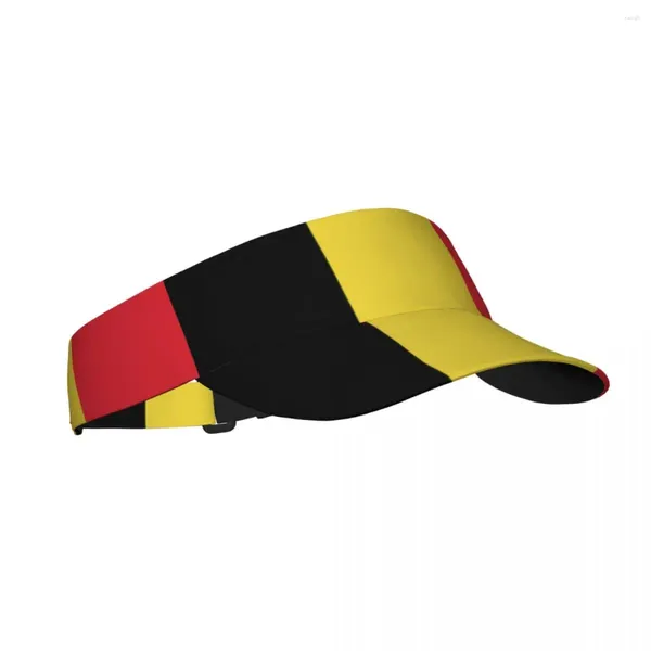 Bérets Summer Air Sun Hat Drapeau de la Belgique Visière Protection UV Sports Tennis Golf Running Casquette de protection solaire