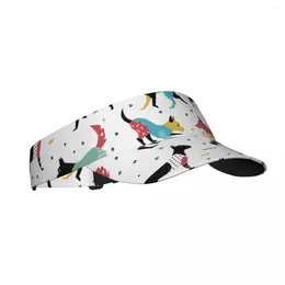 Bérets Summer Air Sun Hat Memphis Dogs et formes géométriques des années 80 Visière Protection UV Sports Tennis Golf Running Sunscreen Cap