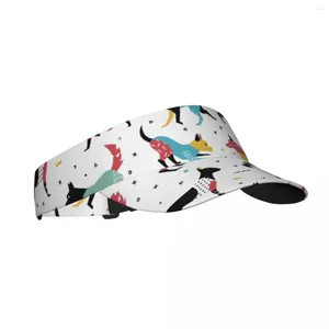 Baretten Zomer Lucht Zonnehoed Memphis Honden En Jaren '80 Geometrische Vormen Vizier UV-bescherming Sport Tennis Golf Hardlopen Zonnebrandcrème Cap