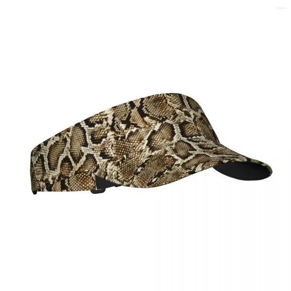 Boeretas Aire de verano Sun Hombres Mujeres Visor ajustable Protección UV Top vacío Sports Snake Patrón de protección solar Capilla de protección