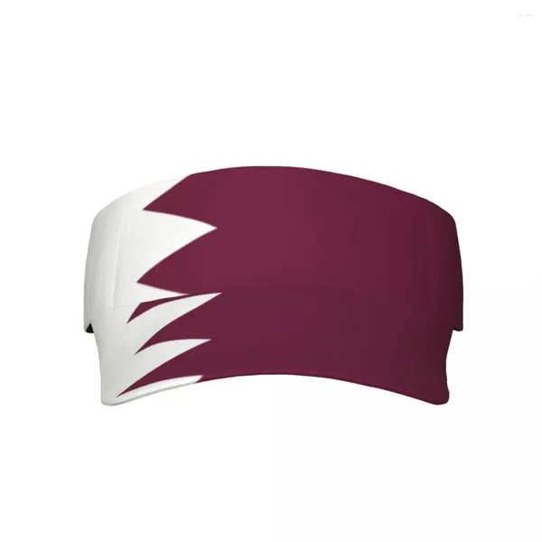 Bérets Summer Sun Sun Chapeau du drapeau Qatar Visor UV Protection Sports Tennis Golf Running Suncreen Cap