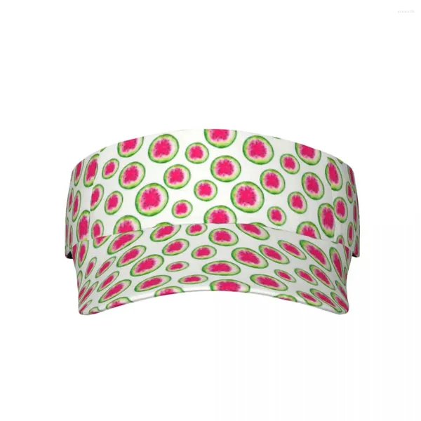 Bérets Summer Air Sun Hat Pastèque Motif Visière Protection UV Sports Tennis Golf Running Sunscreen Cap