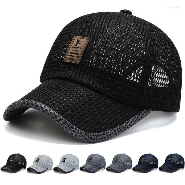 Boinas, gorra de béisbol de malla transpirable de verano para mujeres y hombres, protección UV para montar al aire libre, pesca, tenis, Golf, gorras de moda, sombrero deportivo de Panamá