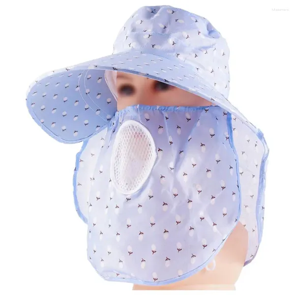Bérets Summer Bucket Pêche extérieur Chapeaux de randonnée Men de randonnée Femmes Neck Sun Mask Hunting Protection Anti Face Head UV Windproof Ha X9M3