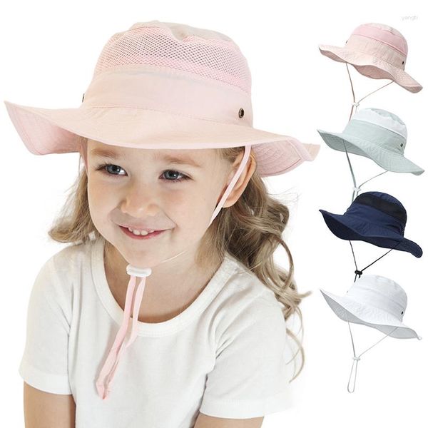 Bérets été enfants seau chapeau casquette maille voyage plage bébé soleil enfant fille garçon chapeau de soleil enfant accessoire 1-8Y crème solaire