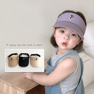 Bérets Summer Child's Hat mince gros vide pour enfants Baby Cap Panama Beach Travel Boy Girl Protection Sun Protection Chapeaux Ajustements Visors