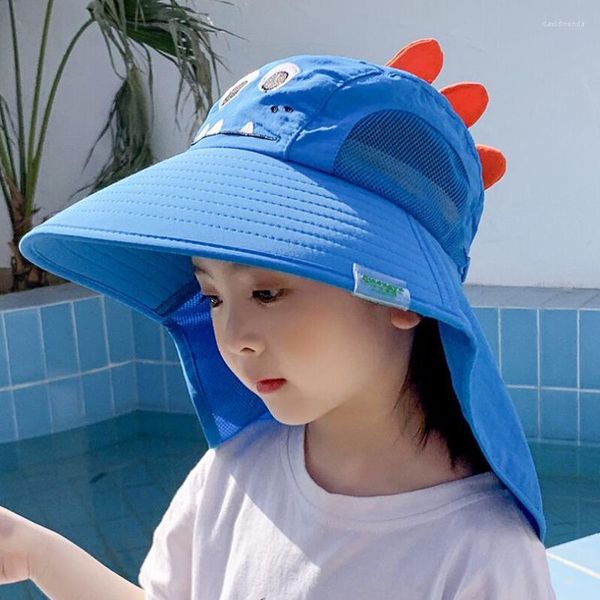 Boinas verano niños sombrero para el sol niños al aire libre cuello oreja cubierta protección Anti UV gorras de playa niño niña viaje tapa con solapa