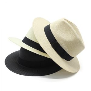 Berets Summer Fedoras panama jazz chapeau de soleil pour femmes hommes de plage de plage hommes uv protection capep chapeau fémmeberets 265w
