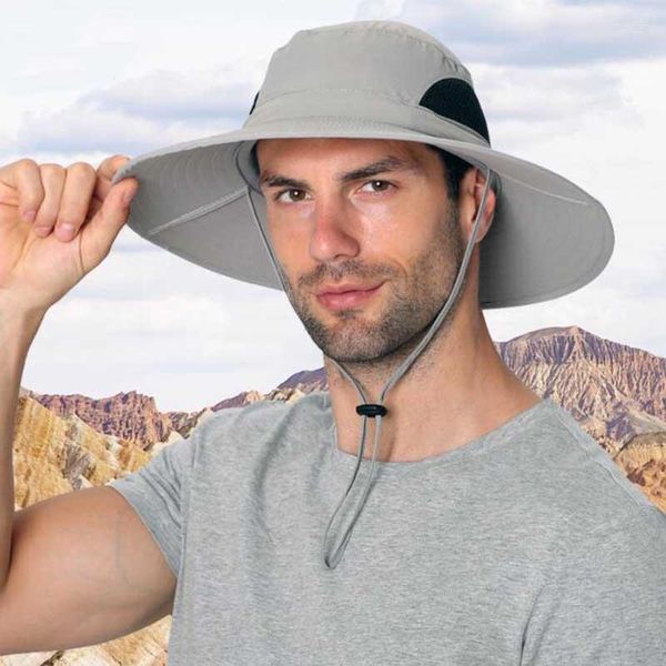 Bérets été casquette de pêche pliante femmes hommes parasol extérieur séchage rapide Protection solaire Camping randonnée casquettes chapeau Anti-UV