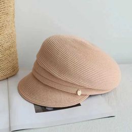 Berets zomer nieuwe Koreaanse versie dames baretten casual mode stroming shading zonbescherming hoeden gorras piek Japan design krantenjongen cap d240418