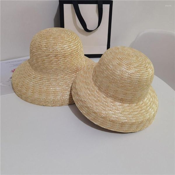 Boinas de verano para padres e hijos, sombrero de paja con lazo, ala ancha Vintage para mujeres, playa de vacaciones para niños, sol para niños grandes