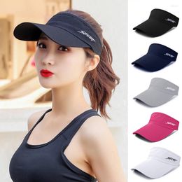 Berets Summer Sports Sun Hat UV Protection Visor Caps pour femmes Hollow Top Sunhats Capboule Femelle Femelle Sundor Sunen Gorras