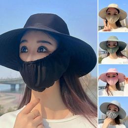 Bérets Summer Sun Hat Valette d'oreille UV Protection Face Couvre de protection Couvre protectrice