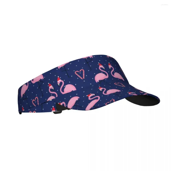 Bérets Summer Sun Hat Hommes Visière réglable Top Flamingo en Noël avec Candy Cane Heart Polka Dots Tennis Golf Running Sunscreen Cap