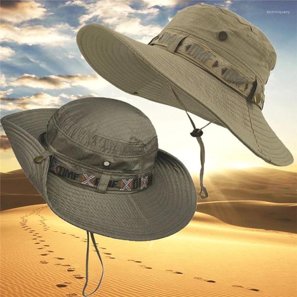 Bérets Summer Sun Hat Men Outdoor UV Protection grande large randonnée de pêche à la pêche CAMPIN