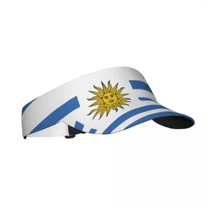 Bérets Chapeau de soleil d'été Hommes Femmes Visière réglable Top Drapeau uruguayen vide Sports Tennis Golf Course Casquette de protection solaire
