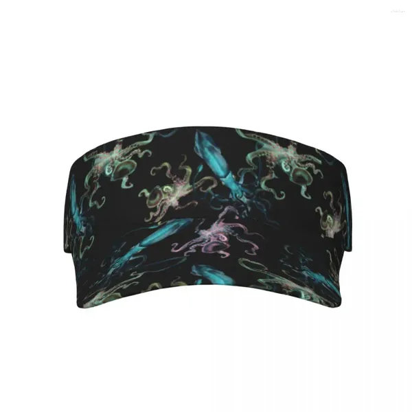 Boinas Verano Sombrero para el sol Hombres Mujeres Visera ajustable Top Vacío Calamar Pulpo Deportes Tenis Golf Correr Gorra de protección solar