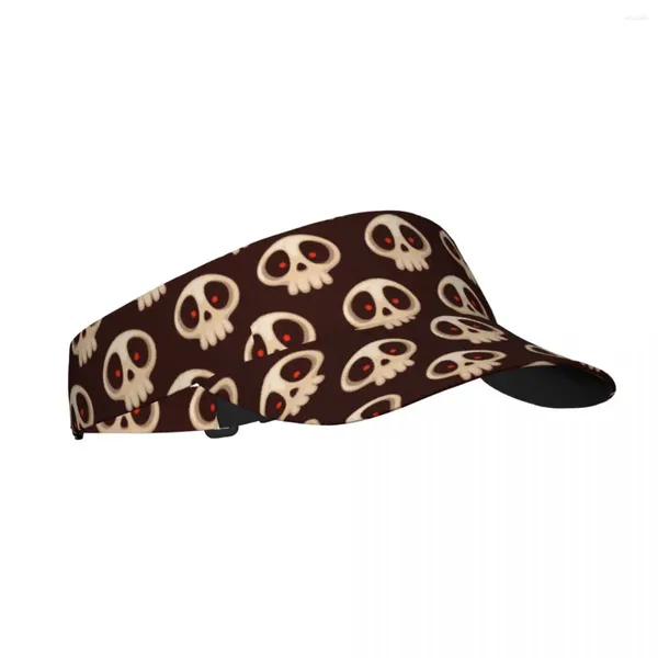 Boinas Verano Sombrero para el sol Hombres Mujeres Visera ajustable Top Vacío Calaveras de dibujos animados Deportes Tenis Golf Correr Gorra de protección solar