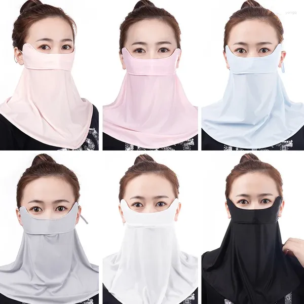 Boinas Summer Sun Protection Face Mask Mujeres Anti-UV Ciclismo Outdoor Full Ciclismo Avista transpirable Tipo de oreja