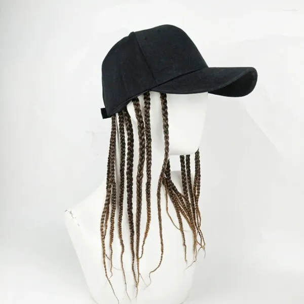 Boinas verano unisex señora hombres gorra de béisbol sombrero con rastas peluca hip-hop punk pelo sucio trenza viseras sombreros