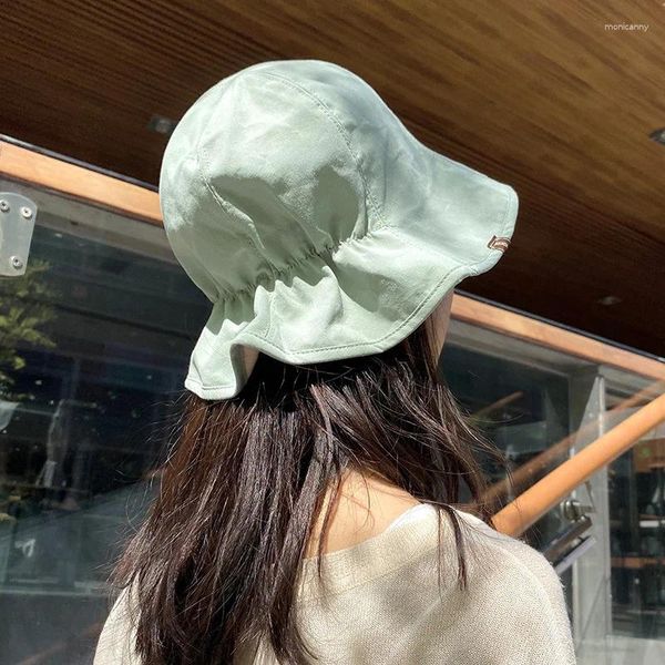 Bérets Summer Wide Brim Sun Sun for Women Panama pliable pliable Bodet Bodet Houstodoor Beach Fisherman Protection Visors Cap