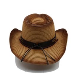 Boinas Verão Feminino Homens Palha Oco Chapéu de Cowboy Ocidental Para Cavalheiro Cowgirl Boné Jazz Pai Sombrero Praia Sol Tamanho AjustadoBoinas BoinasBoinasBoinas