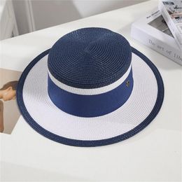 Berets zomer damesschatje strand hoed brede zijde vrouwelijk casual panama dame klassiek flat m letter strak zon vrouwen fedora