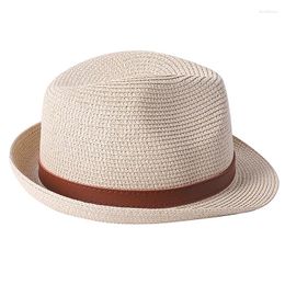 Berretti Cappelli da sole per donna Uomo Regolabile Estate Panama Jazz Cappello a tesa larga UV UPF 50 Pieghevole ripiegabile in paglia da spiaggia