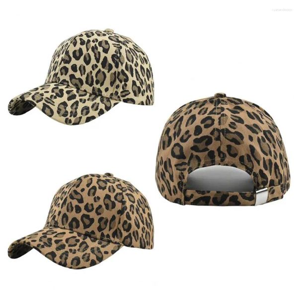 Bérets Sun Protection Hat Leopard Print Unisexe Baseball Catchage pour la randonnée de dôme de circonférence réglable anti-UV