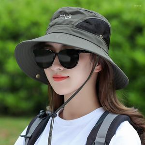 Bérets chapeau de protection solaire hommes et femmes couple modèles extérieur pliable UV été visage casquette de pêche