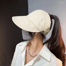 Bérets Suncreen Hat For Women 2024 Fisherman Summer Sunshade Open Top mignon Baseball Outdoor Wholesale