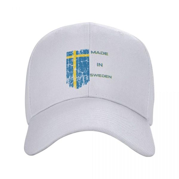 Boinas Suecia Gorras de béisbol Unisex Sol Bandera sueca Sverige Sombrero Ajustable Poliéster Papá Gorra de verano