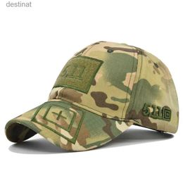 Bérets Casquettes de baseball tactiques pour hommes Casquette de camouflage en plein air Chasse Randonnée militaire CS Coton Snapback Hat Trucker Summer Sun HatsL231106