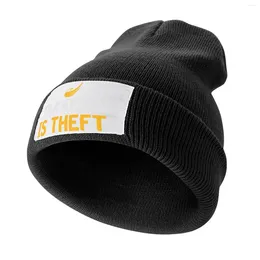 Bérets La fiscalité est un vol Casquette tricotée Golf Cosplay Noir Femmes Chapeau Homme