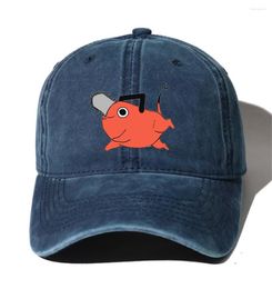 Berets tieners denim honkbal cap mannen vrouwen cowboy bot zomer herfst hiphop voor anime kettingzaw man cartoon hoeden