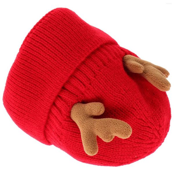 Bérets The Gift Antler Knit Beanie Cap Hedging Chapeau chaud Bois de Noël Parent-enfant