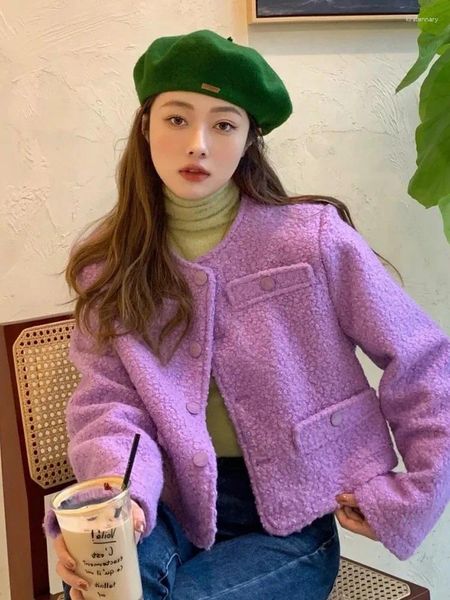 Bérets La version coréenne de 2023 automne et hiver tempérament littéraire peintre chapeau étiquette en cuir laine laine béret britannique