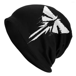 Berets The Last of Us Firefly Skullies Bons de bonnet tlou goth goth unisexe Capes extérieurs chauds Bonnet à double usage tricoté