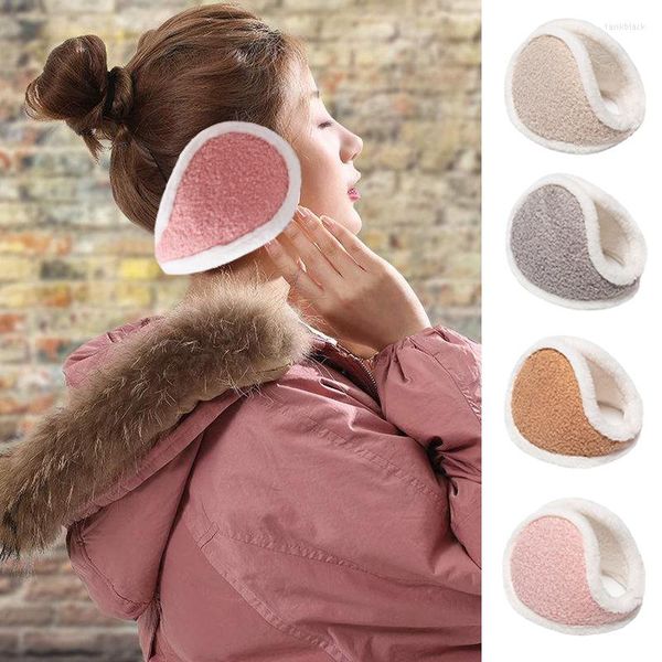 Bérets épaissir velours cache-oreilles hiver chaud en plein air cyclisme casque polaire fourrure hommes oreille couverture protecteur en peluche doux masque femmes