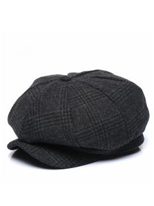 Bérets épaissi laine tweed chapeau octogonal papa hiver feutre sboy casquette mâle loisirs Ivy casquettes homme grande taille béret 56-58 cm 58-60 cm 231031