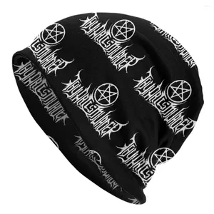 Boinas Thy Art Is Murder Logo Gorros Vintage Deathcore Band Skullies Gorras Hombres Retro Cálido Multifunción Bonnet Sombrero de punto